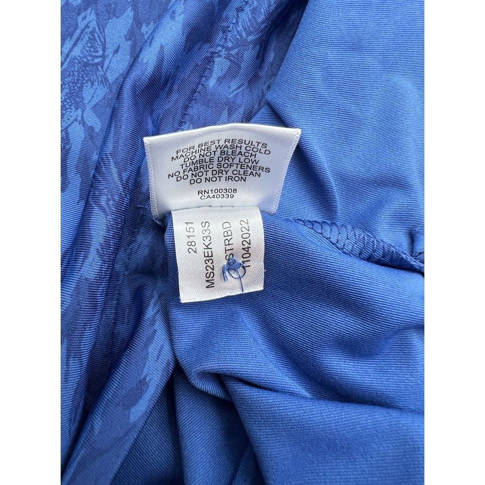 Peter Millar Polo Shirt Mens Large Blue Summer Comfort‎ Fish Camo Print Golf - Picture 9 of 10
